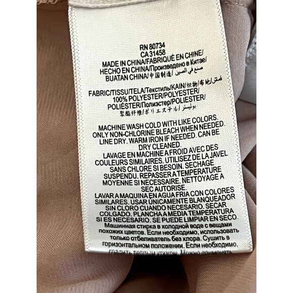 BCBGMAXAZRIA Halter Top Twist back, Sleeveless, Women's, Blush Pink, Small - Picture 6 of 7